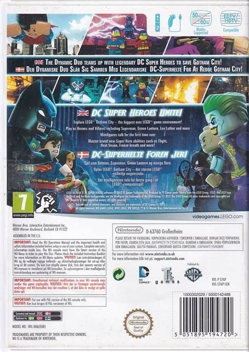 LEGO Batman 2 DC Super Heroes - Nintendo Wii (B Grade) (Genbrug)